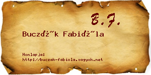 Buczák Fabióla névjegykártya